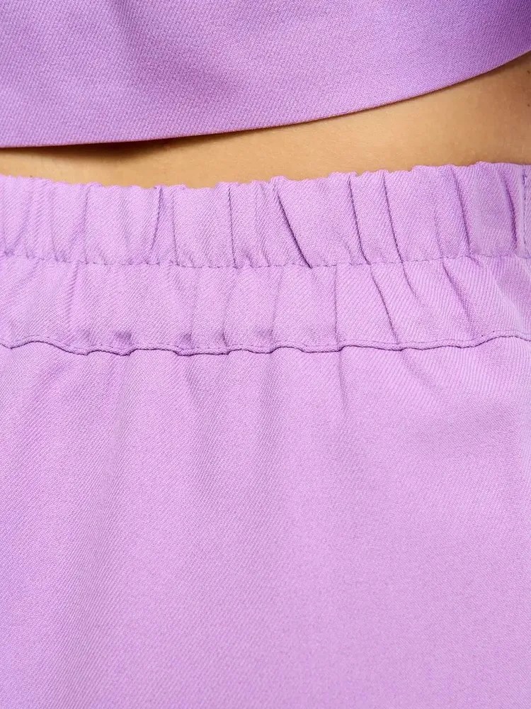 パンツセットアップ クロップドジャケットワイドパンツセット