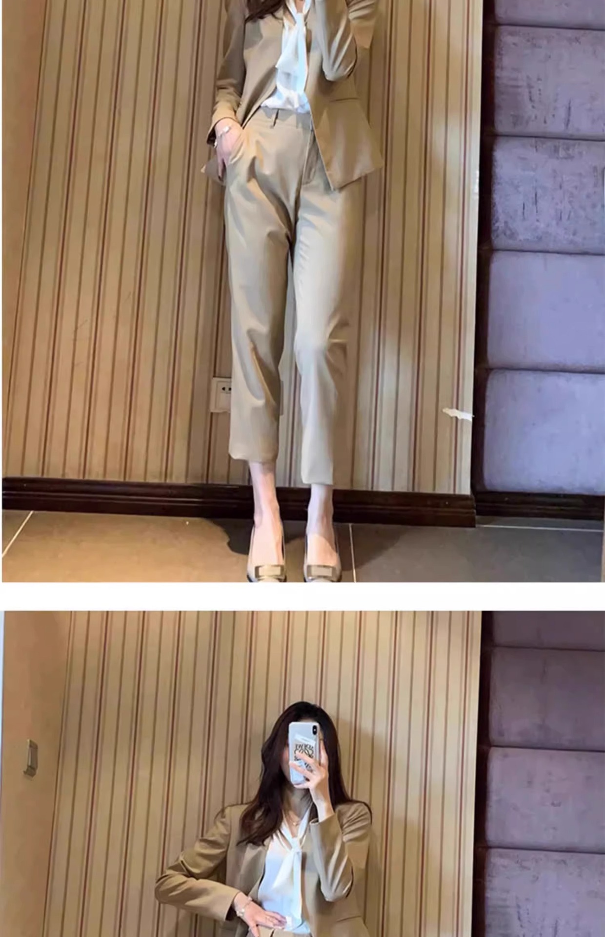 パンツセットアップ 洗練されたシルエットのパンツセットアップ