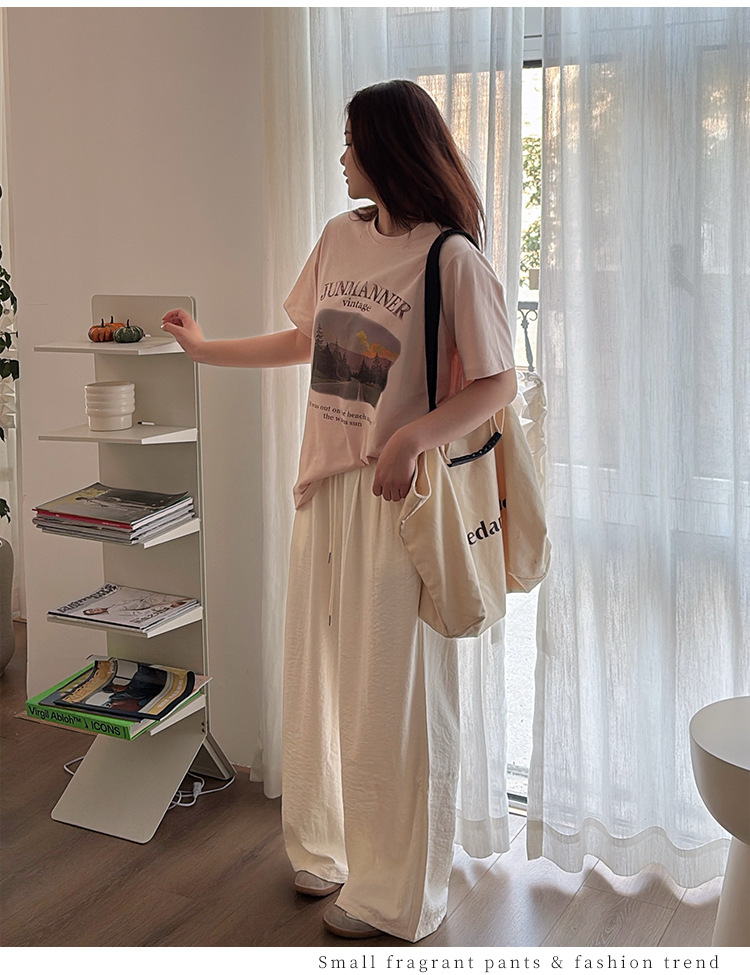 パンツセットアップ リラックスドレープワイドパンツ