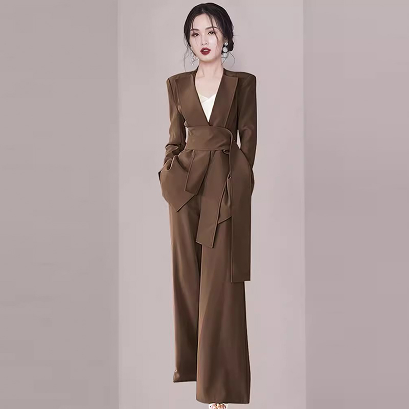 パンツセットアップ 優美フォーマルベルト付きパンツセット
