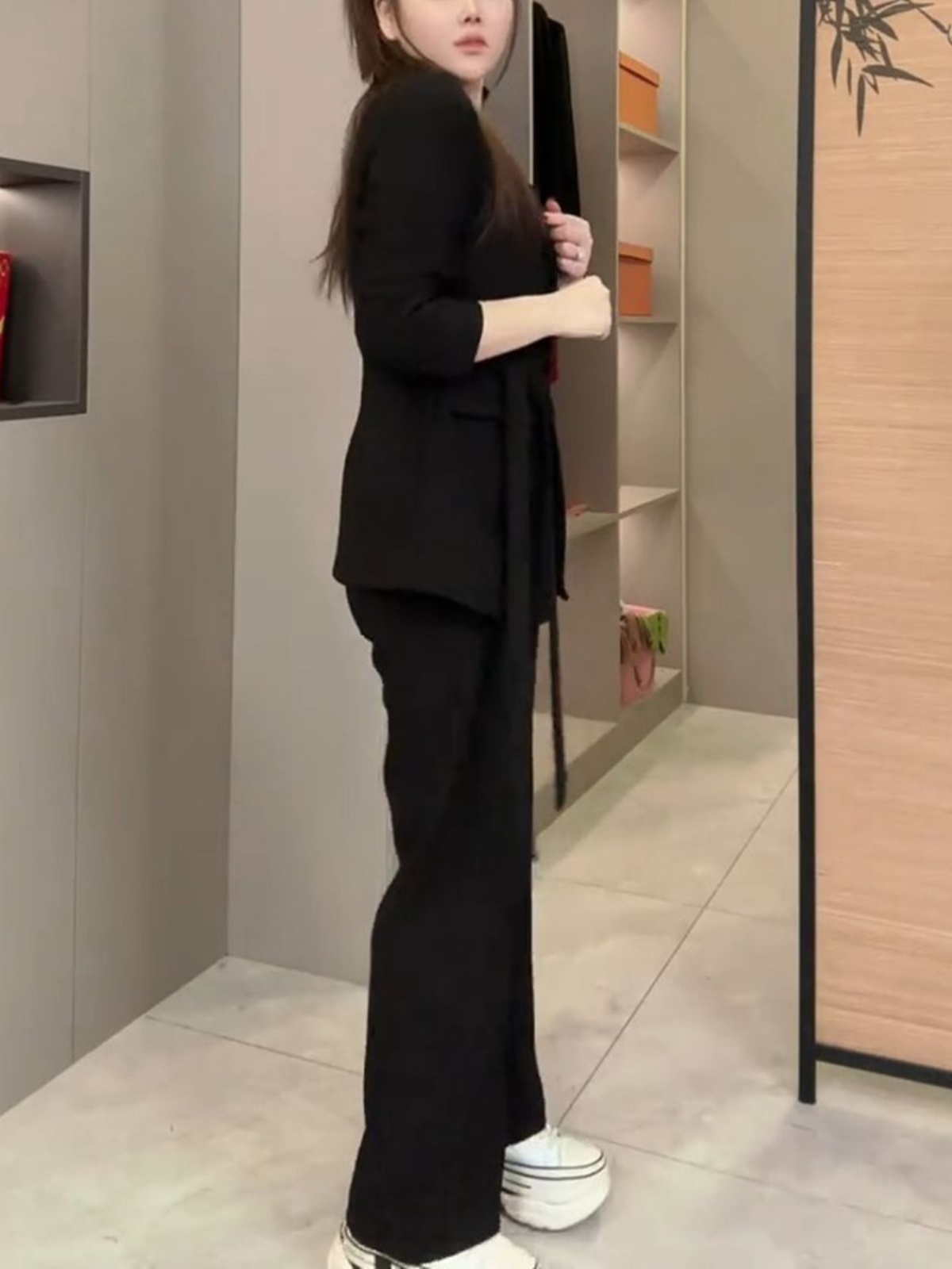 パンツセットアップ フォーマル 優美な結び目ジャケットパンツセット