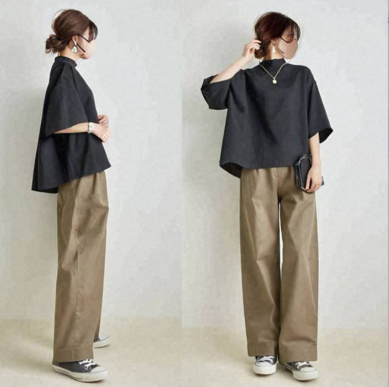 パンツセットアップ 洗練ゆったりパンツセットアップ