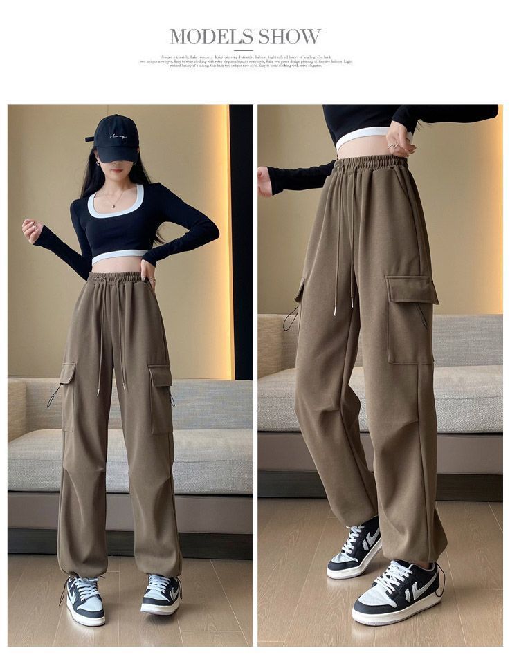 パンツセットアップ カーゴポケット付きリラックスワイドパンツ