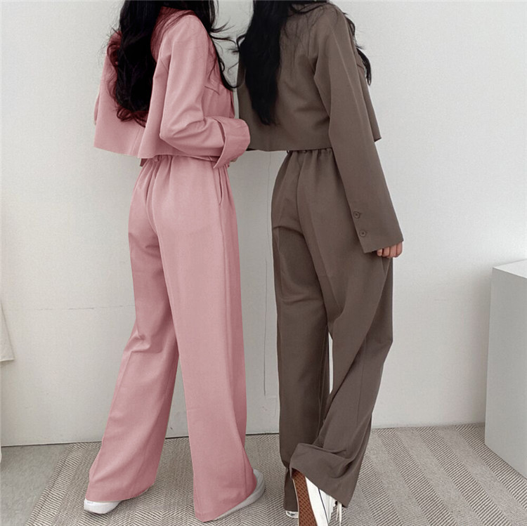 パンツセットアップ 上品シルエット ワイドパンツセット