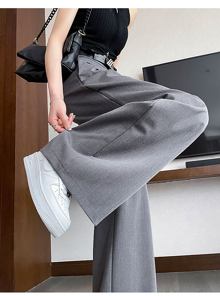 パンツセットアップ ポケット切替ハイウエストワイドパンツ