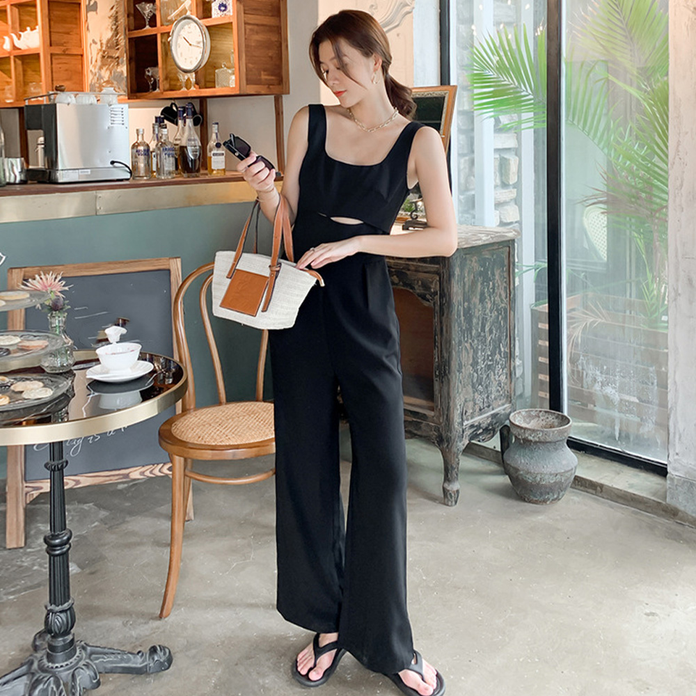 パンツセットアップ レディース ワイド サロペットパンツ 大人可愛いオールインワン