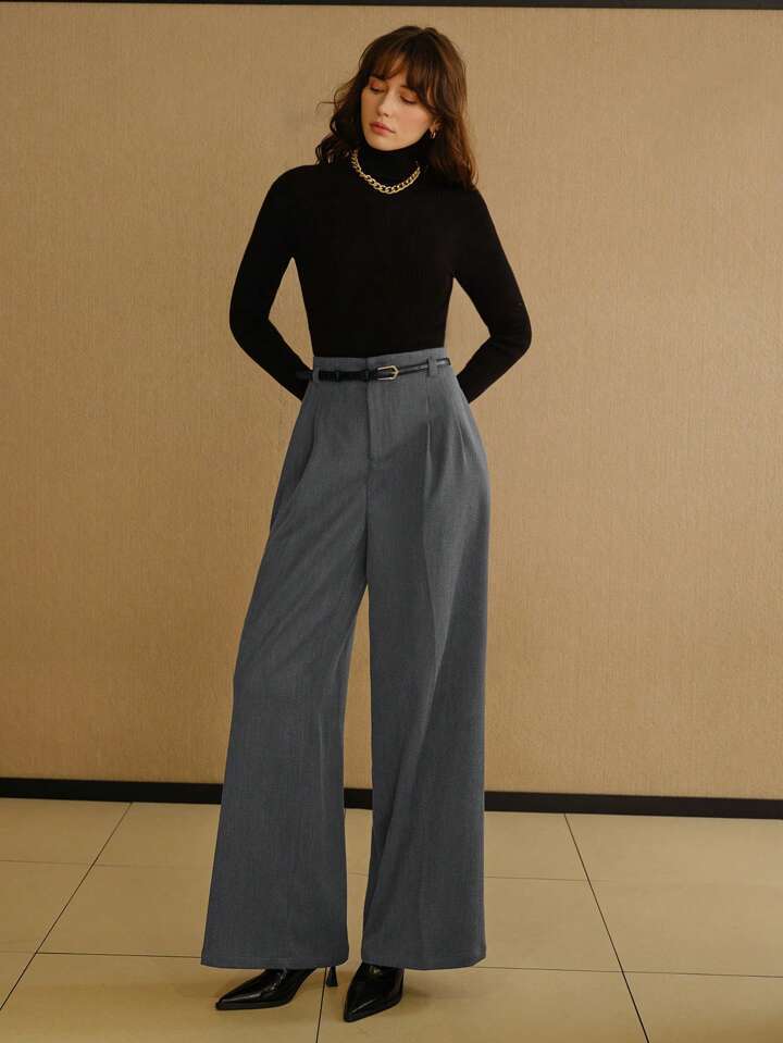 パンツセットアップ ハイウエストワイドパンツセットアップ