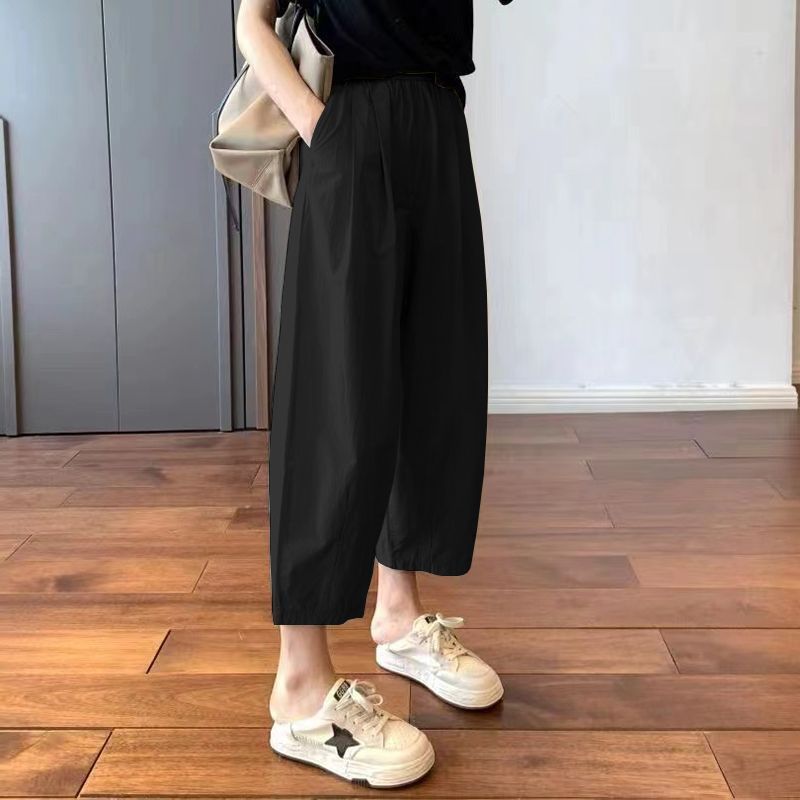 パンツセットアップ ゆったりシルエット天然素材バルーンパンツ