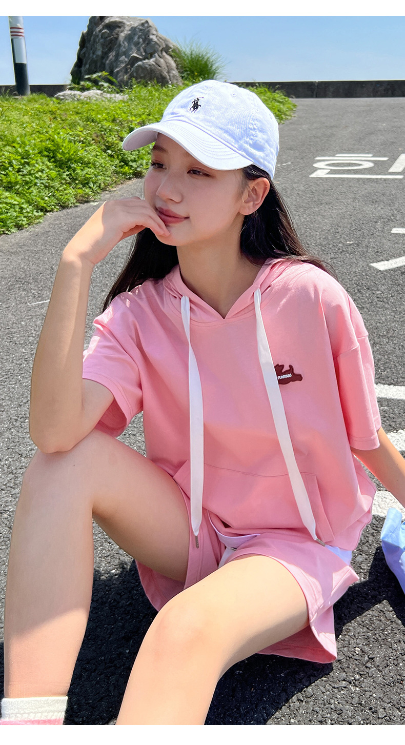 パンツセットアップ パーカーショートパンツセット