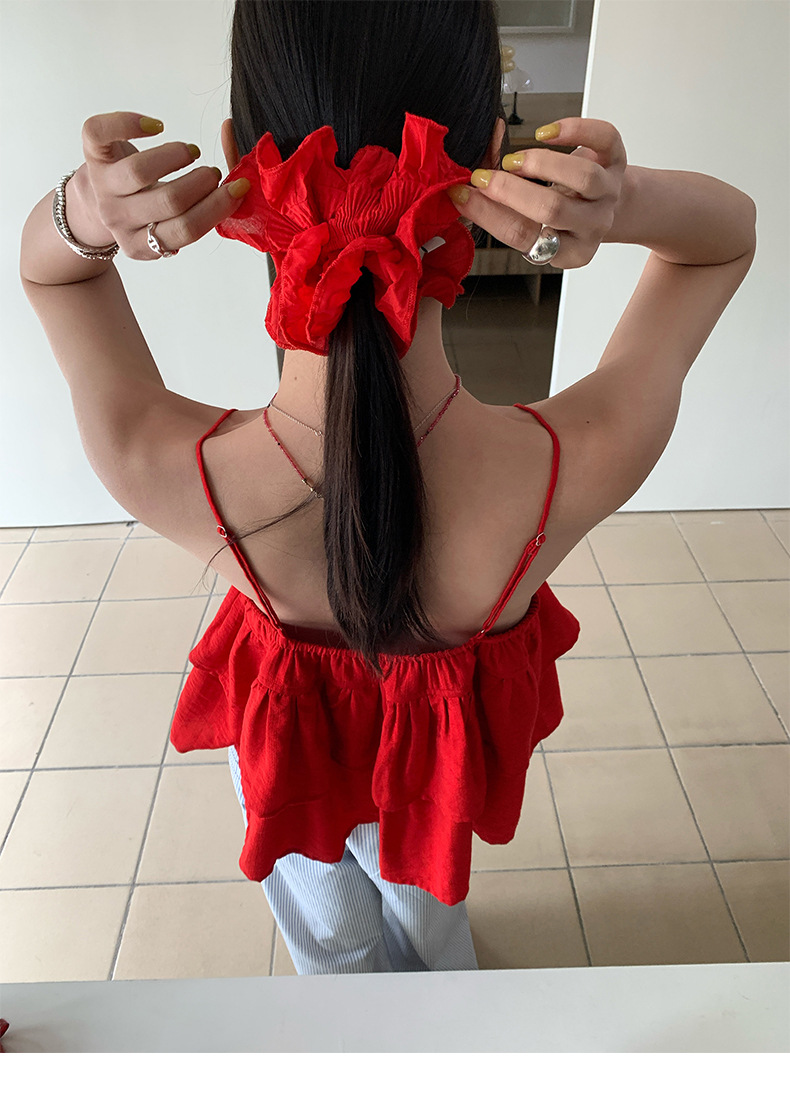 パンツセットアップ フリルキャミ×ワイドパンツセット