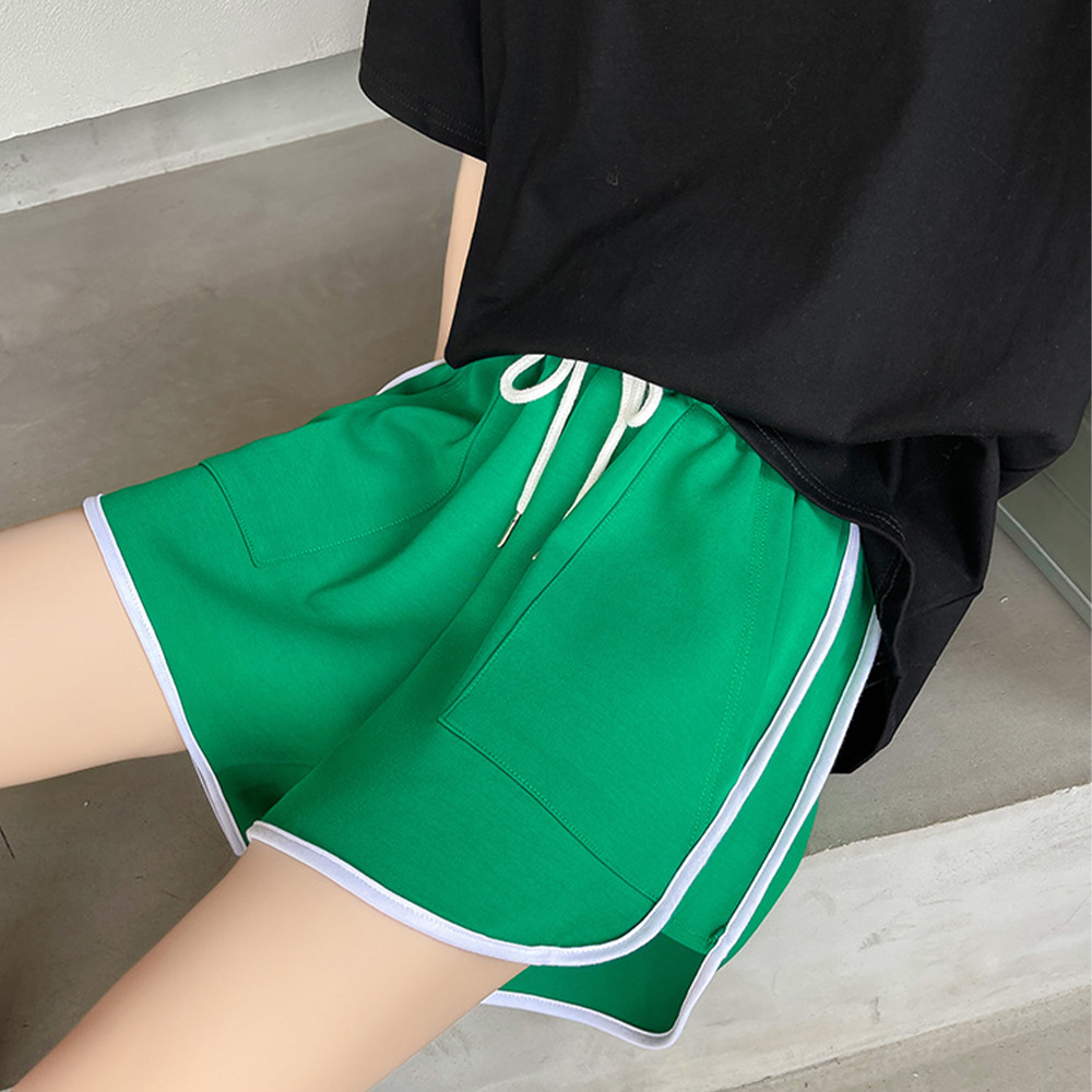 パンツセットアップ 夏用韓国風カラーショートパンツ レディース