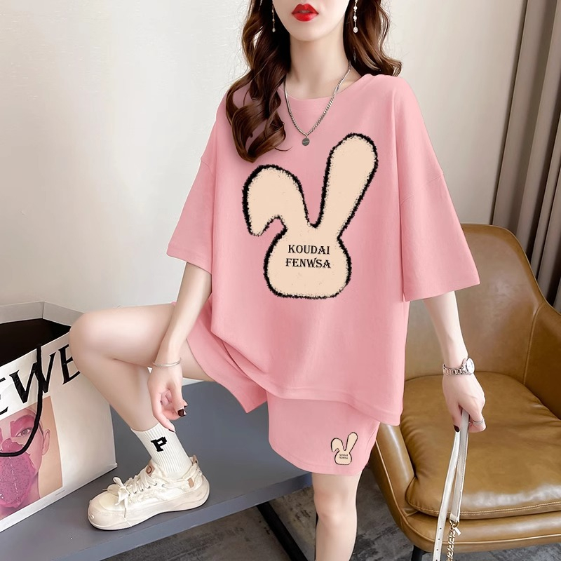 パンツセットアップ ショート うさぎモチーフ パンツセットアップ
