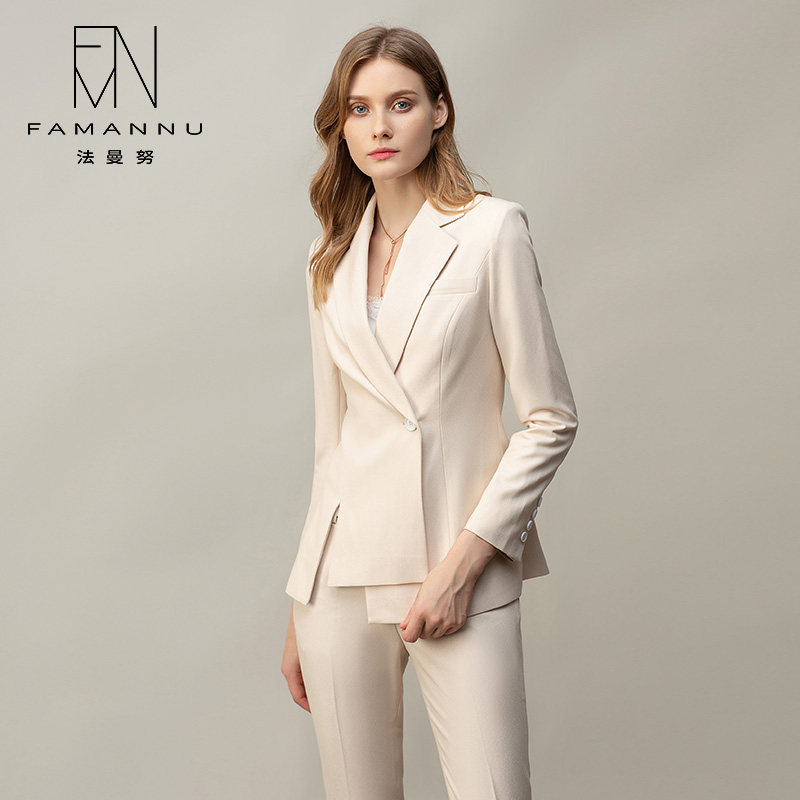 パンツセットアップ ショールカラー一つ釦ジャケットパンツスーツ上下セット