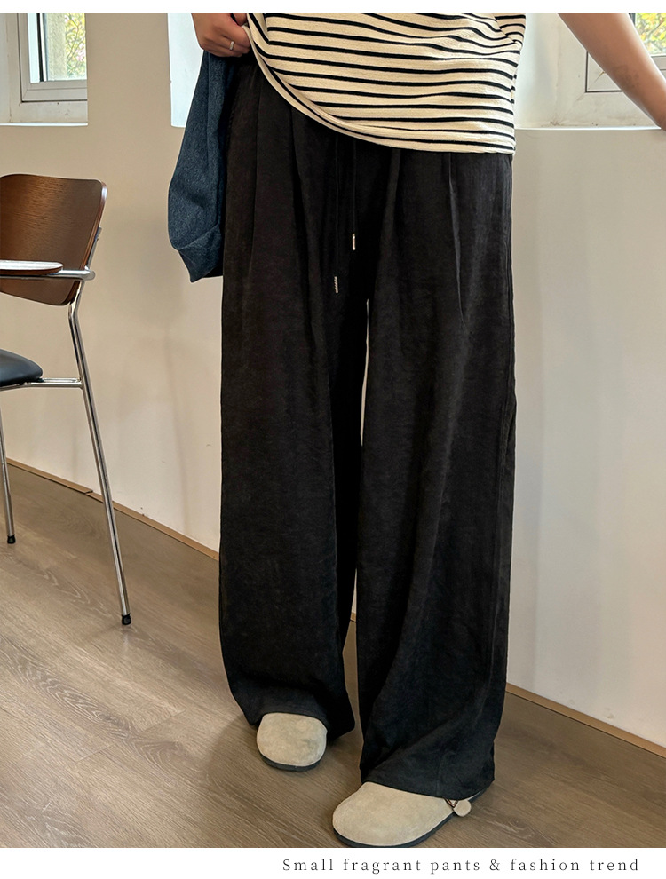 パンツセットアップ リラックスドレープワイドパンツ