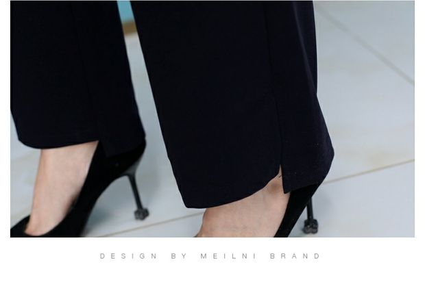 パンツセットアップ シフォン袖エレガント二重襟パンツセットアップ