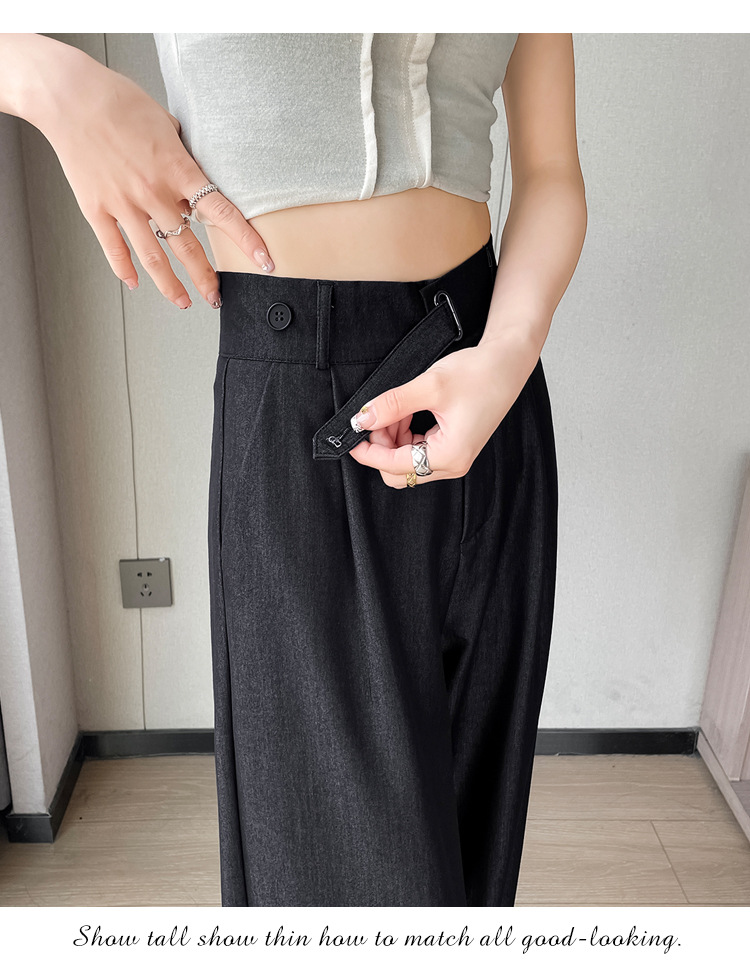 パンツセットアップ 洗練タックフレアワイドパンツ