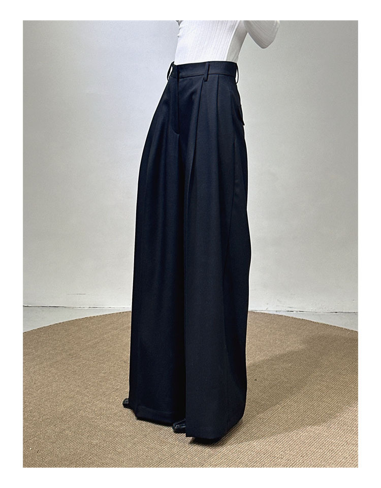 パンツセットアップ 優雅なドレープ感 ワイドパンツ