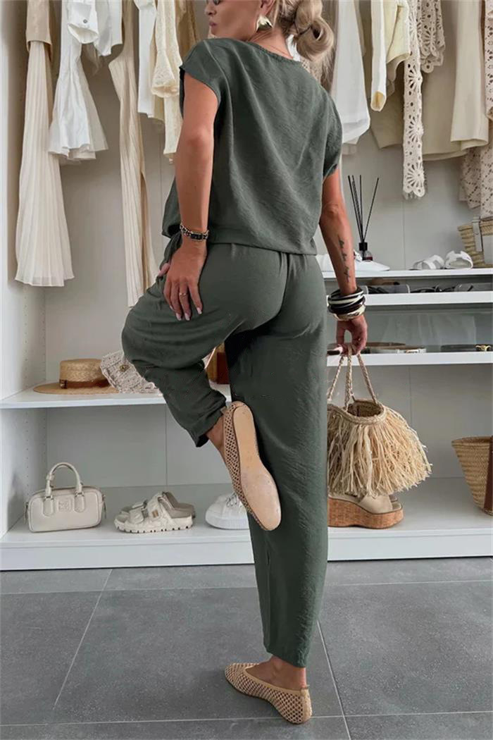 パンツセットアップ リラックスワイドパンツセットアップ