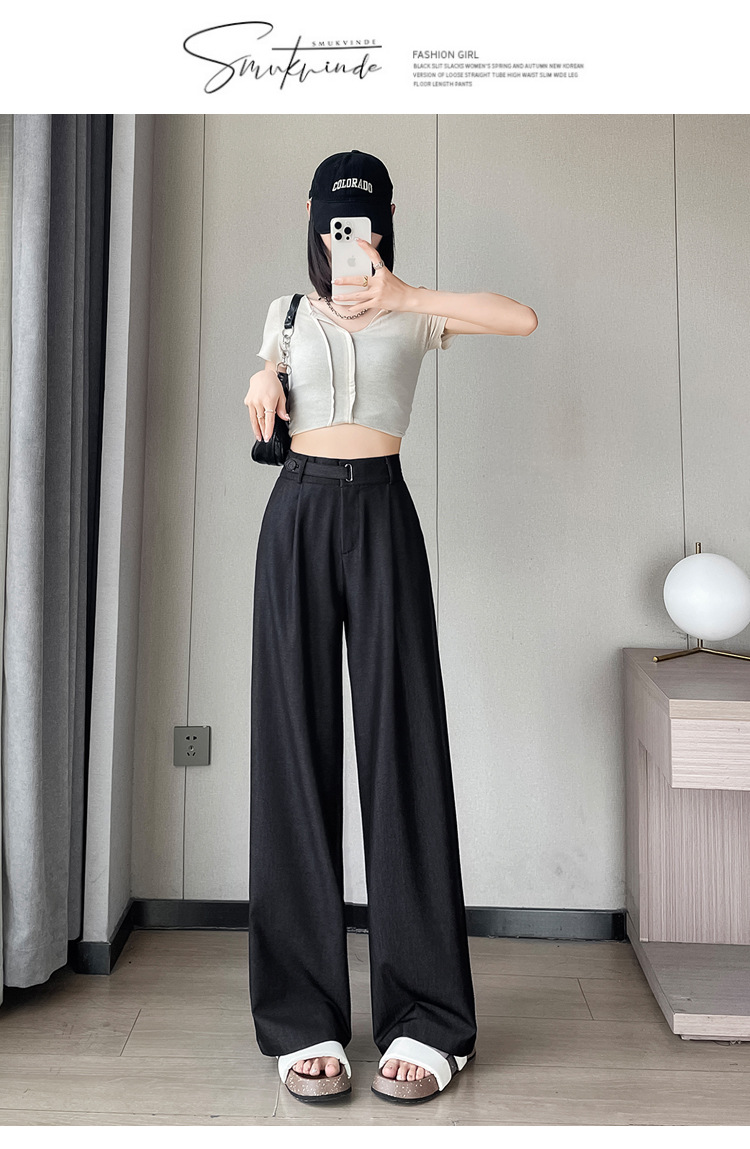 パンツセットアップ 洗練タックフレアワイドパンツ