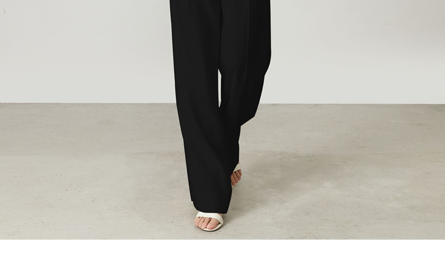 パンツセットアップ アシンメトリーボタン ノースリーブセット