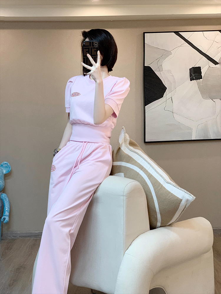 パンツセットアップ やわらか素材ワイドパンツセットアップ
