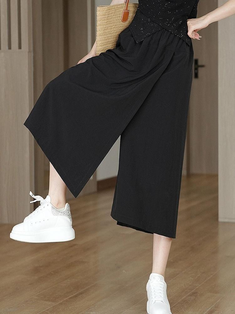 パンツセットアップ 涼感ゆったりガウチョパンツ