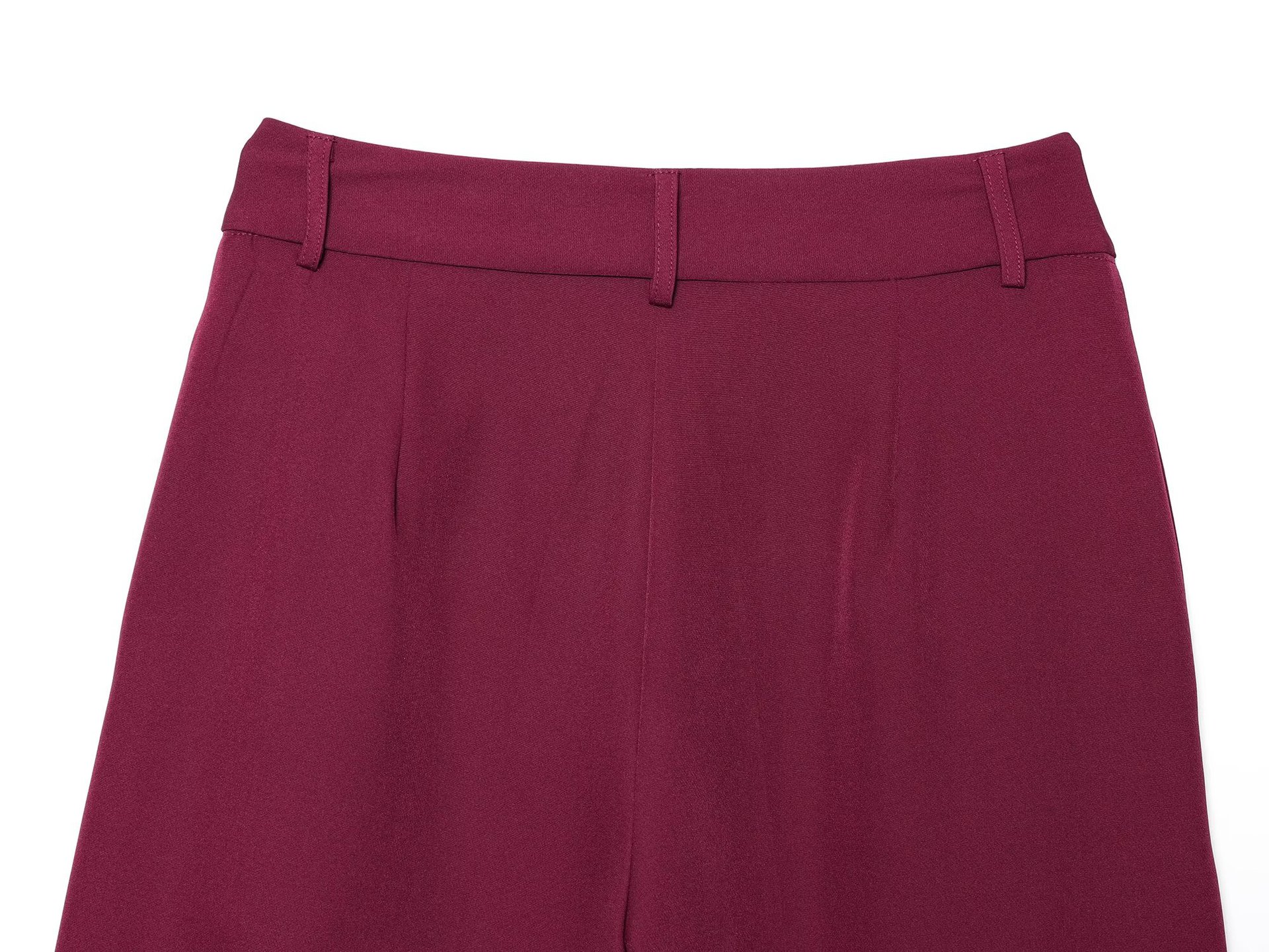 パンツセットアップ 上質素材の結び目ワイドパンツセット