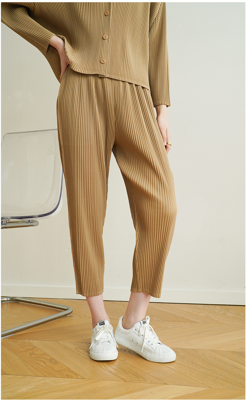 パンツセットアップ プリーツリラックスセットアップ