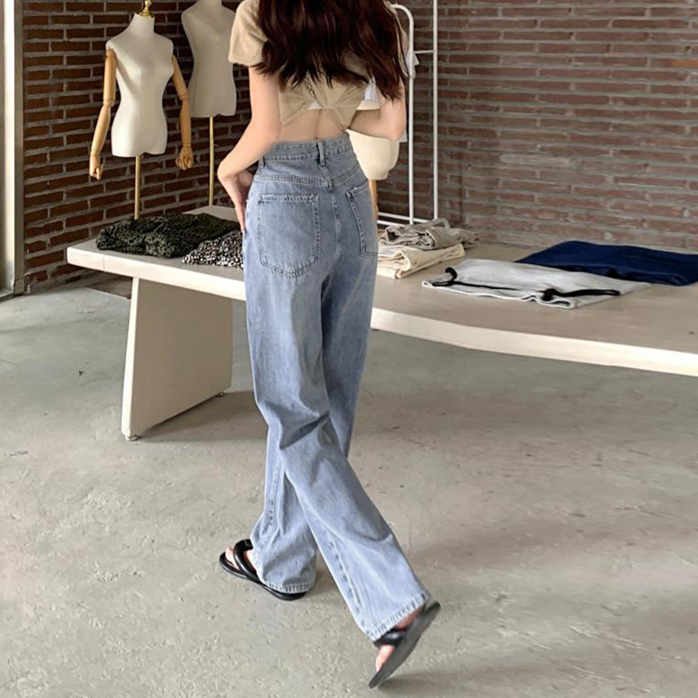 パンツセットアップ レディース ワイド クラッシュダメージ加工デニムパンツ