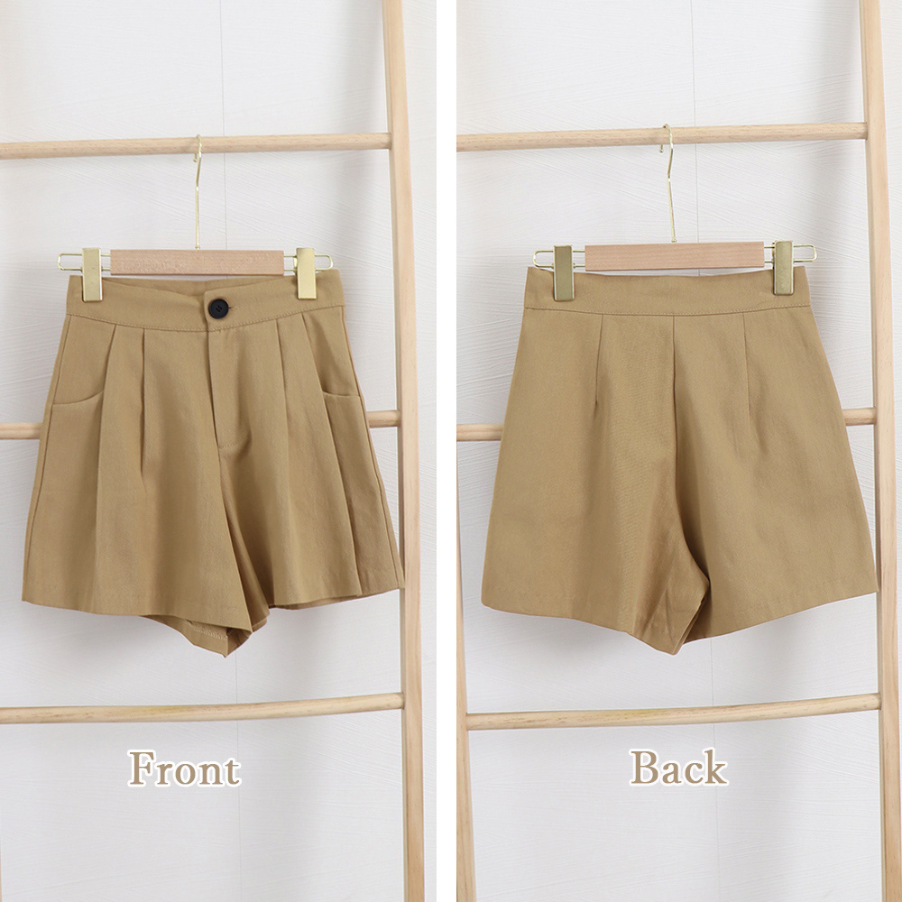 パンツセットアップ ハイウエスト ショート パンツ レディース 美脚