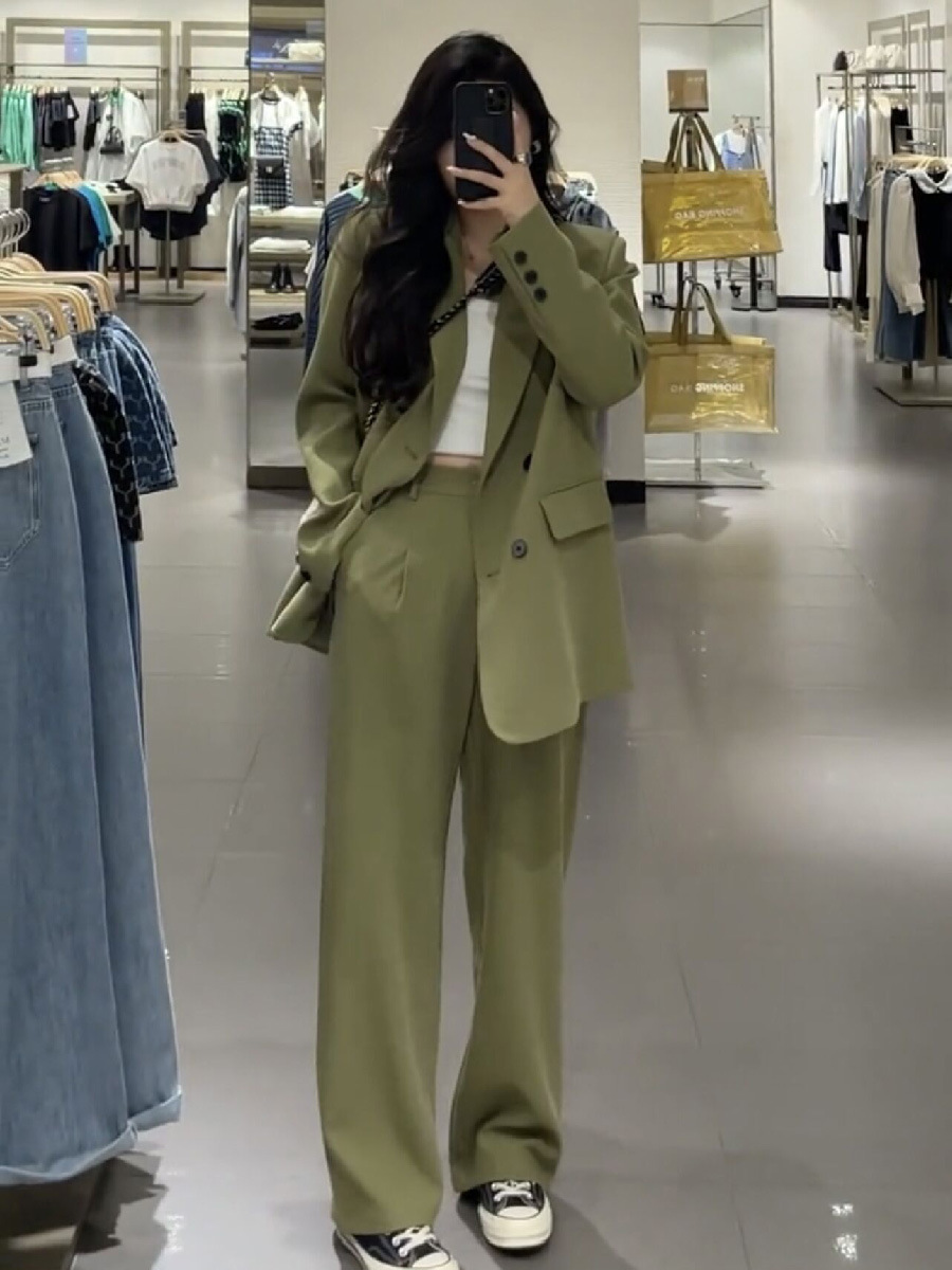 パンツセットアップ クラシカルゆったりパンツセットアップ