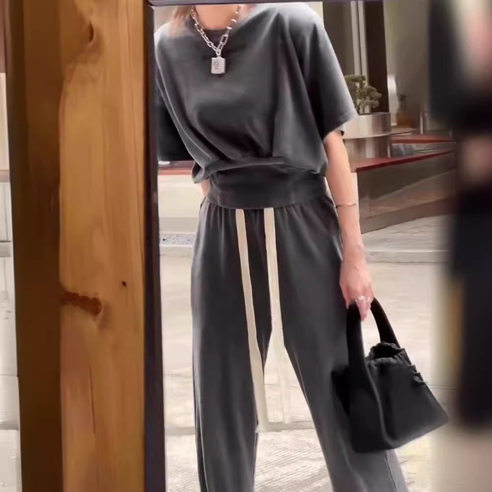 パンツセットアップ リラックスドレープワイドセットアップ