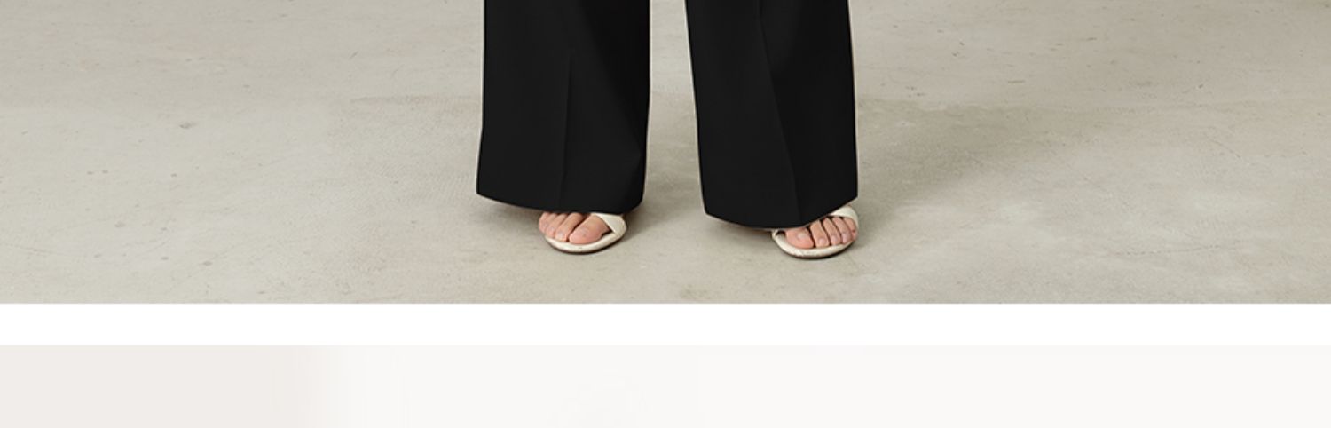 パンツセットアップ アシンメトリーボタン ノースリーブセット