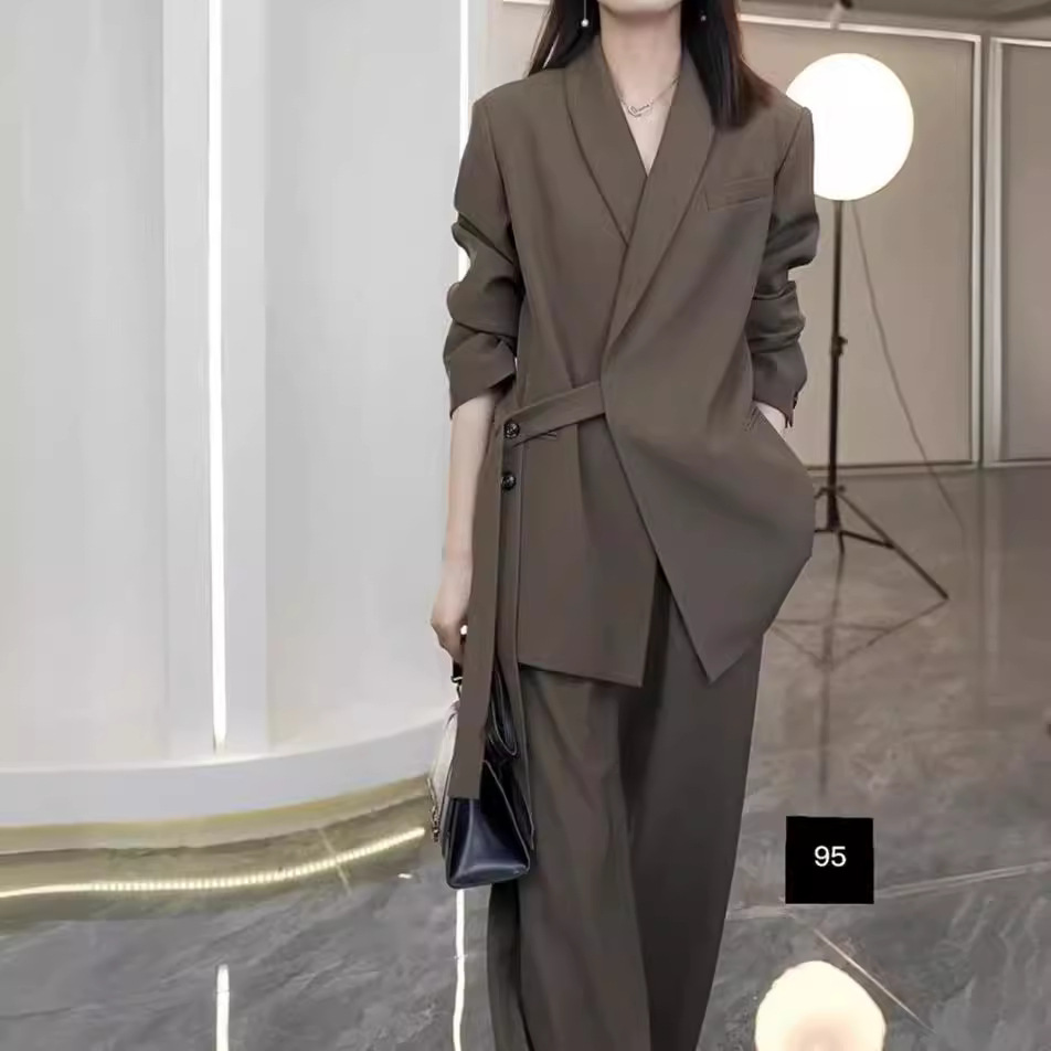 パンツセットアップ スタイリッシュラップジャケットセット