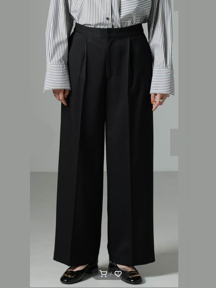 パンツセットアップ 非対称ベスト風ワイドパンツセット
