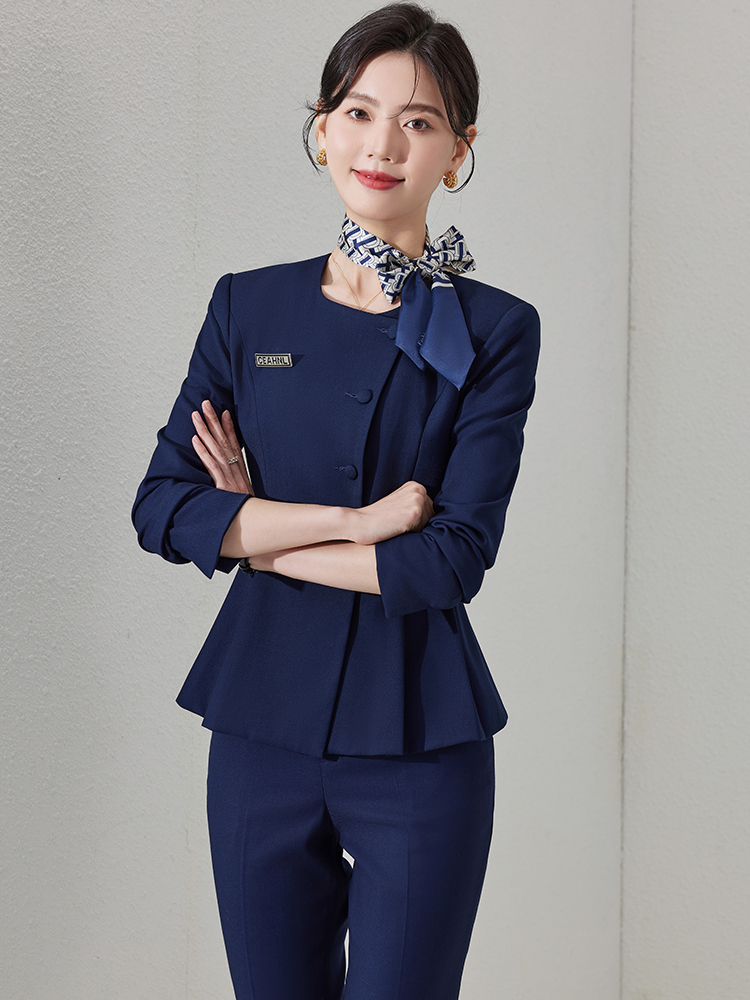 パンツセットアップ 優美ペプラムジャケットセットアップ