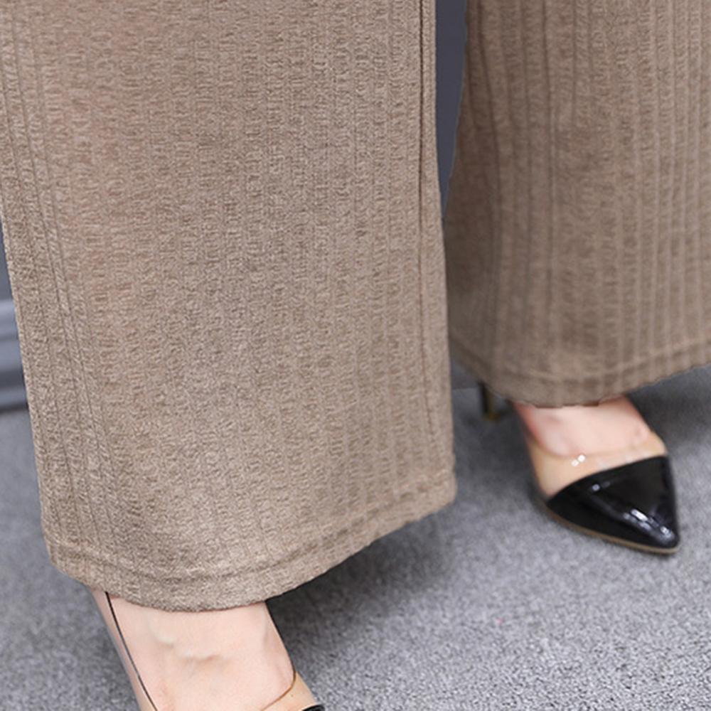 パンツセットアップ 三点セット リブニット ロングガウン