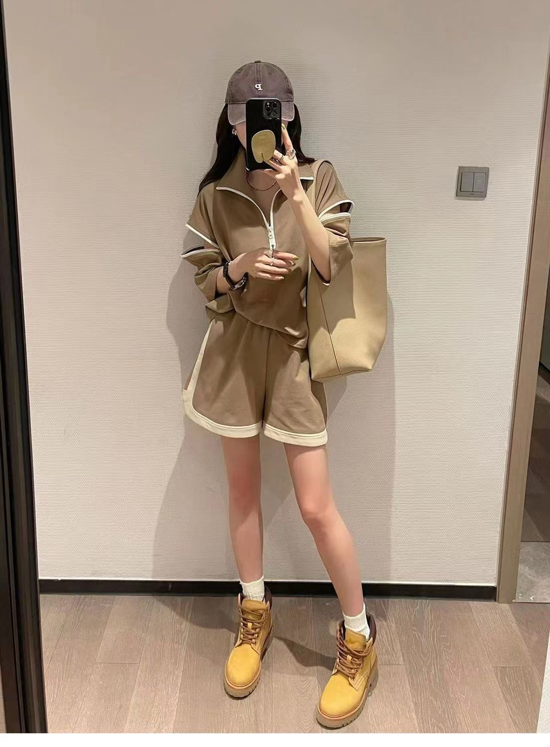 パンツセットアップ ハーフジップ スポーティーセット