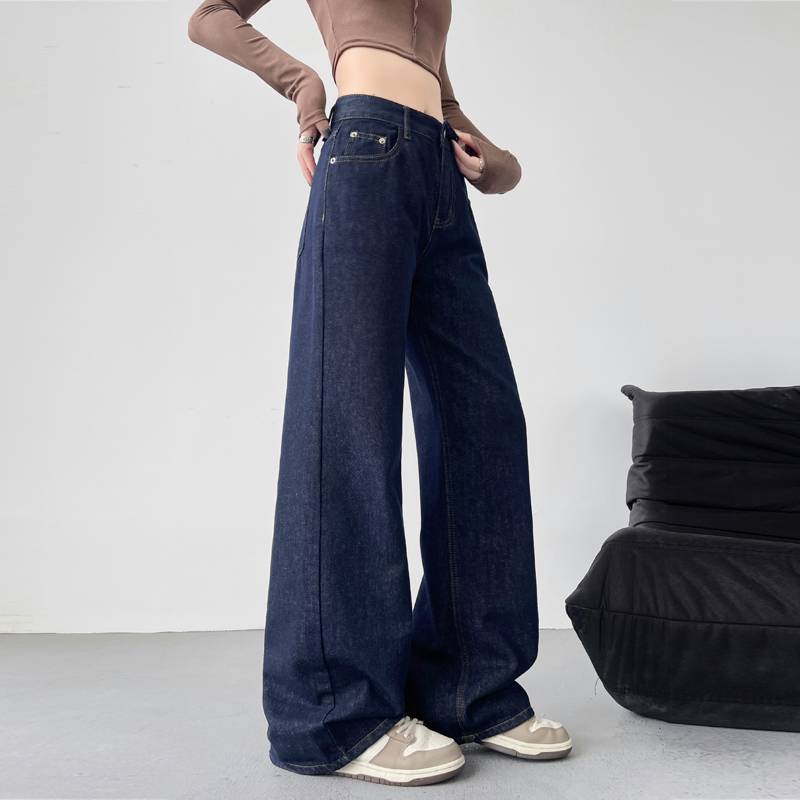 パンツセットアップ ゆったりフレアデニムパンツ