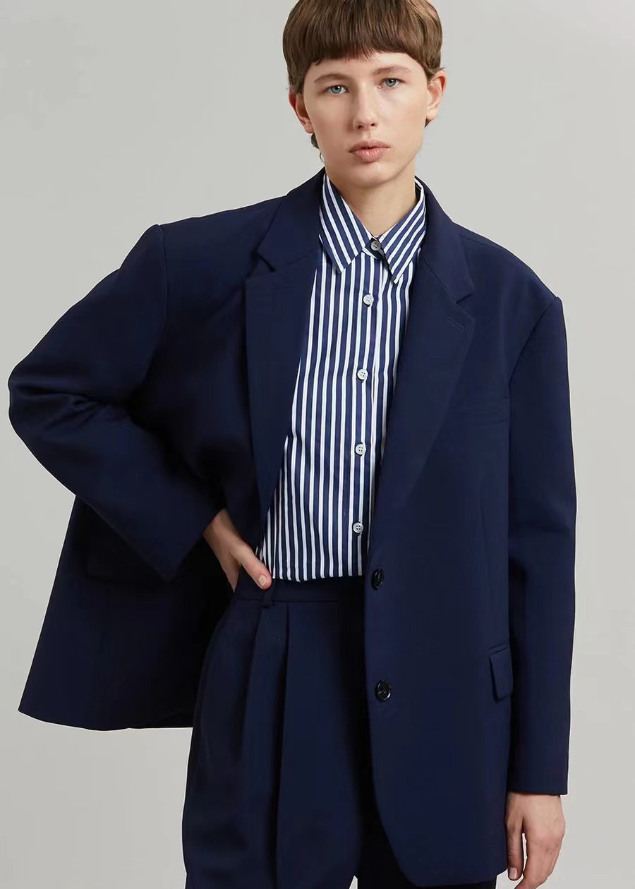パンツセットアップ こなれ感ゆったりジャケットパンツセット