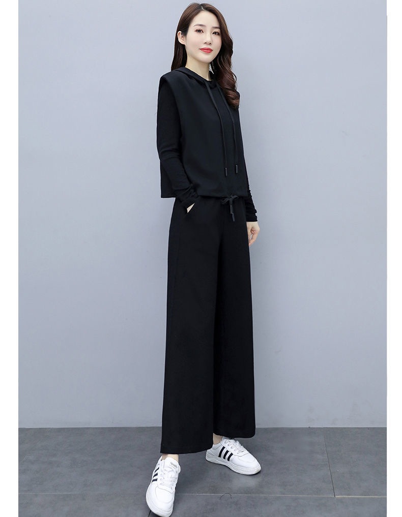 パンツセットアップ フード付きゆったりベストパンツセット