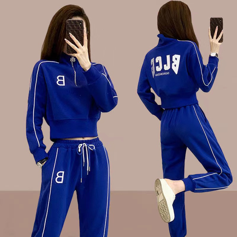 パンツセットアップ サイドラインスポーティーパンツセットアップワイド