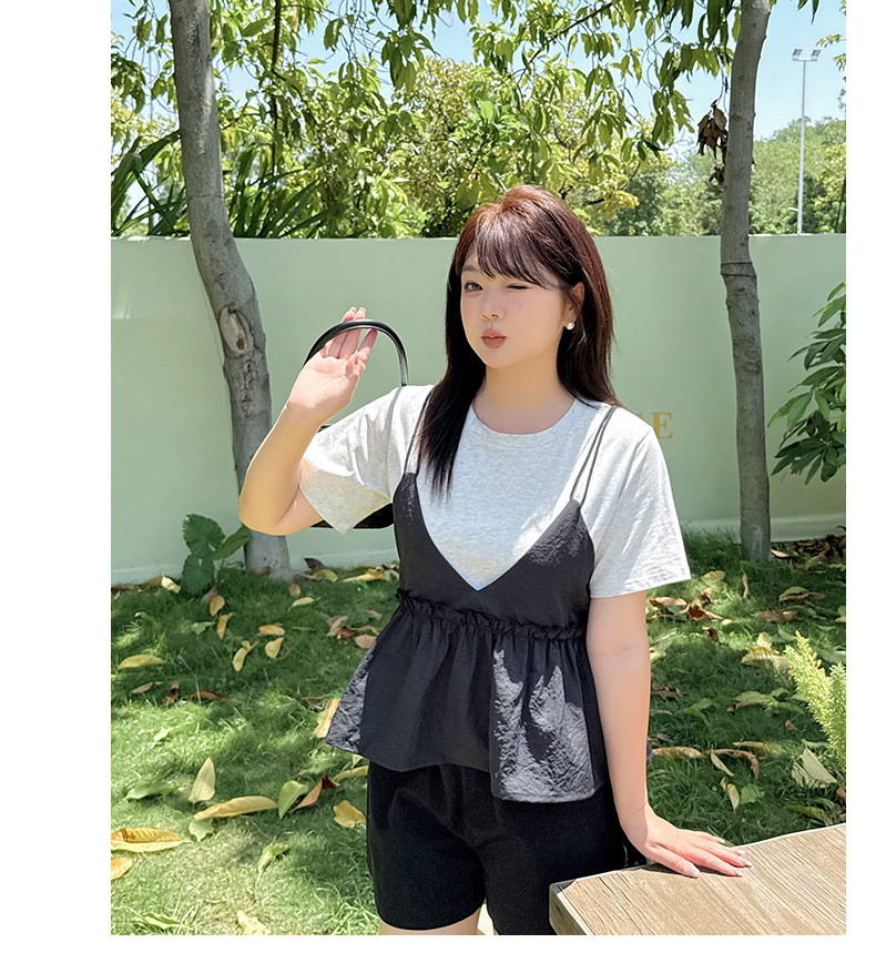 パンツセットアップ 重ね着風キャミソールパンツセット
