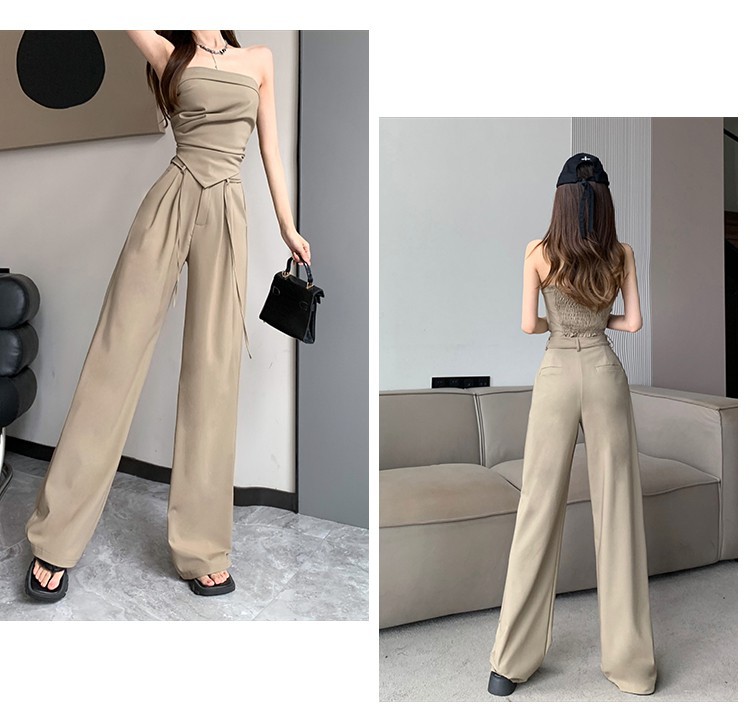 パンツセットアップ アシンメトリーベアトップセットアップ