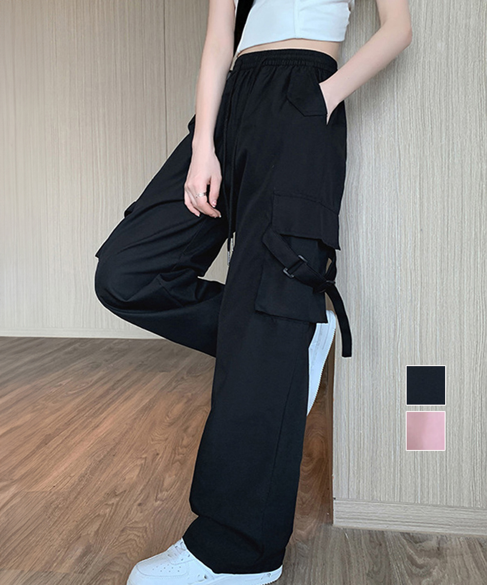 パンツセットアップ レディース ワイド カーゴパンツ ゆったりシルエット