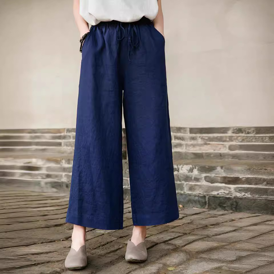 パンツセットアップ リラックス紐付きワイドパンツ
