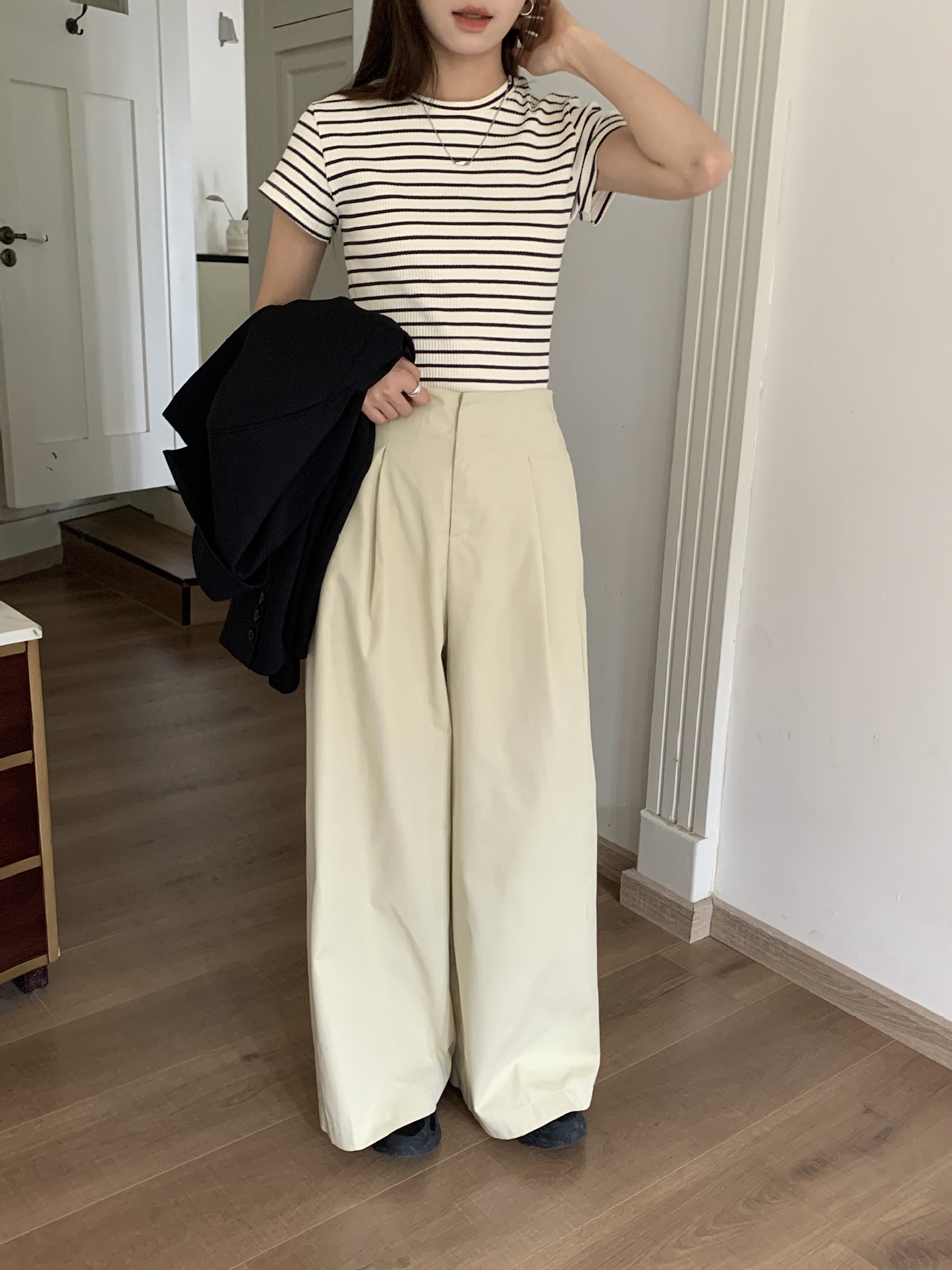 パンツセットアップ 上品仕立てフォーマルワイドパンツ