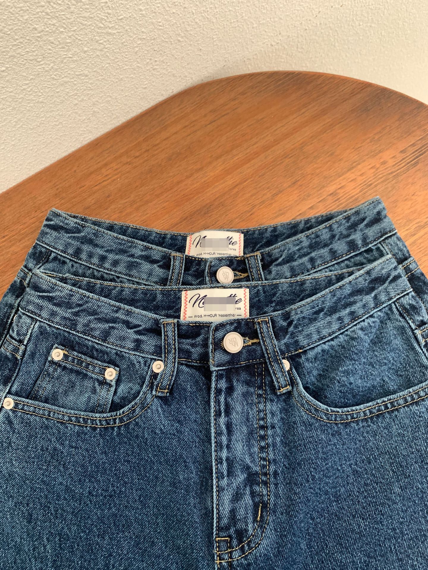パンツセットアップ ゆったりデニムワイドパンツ