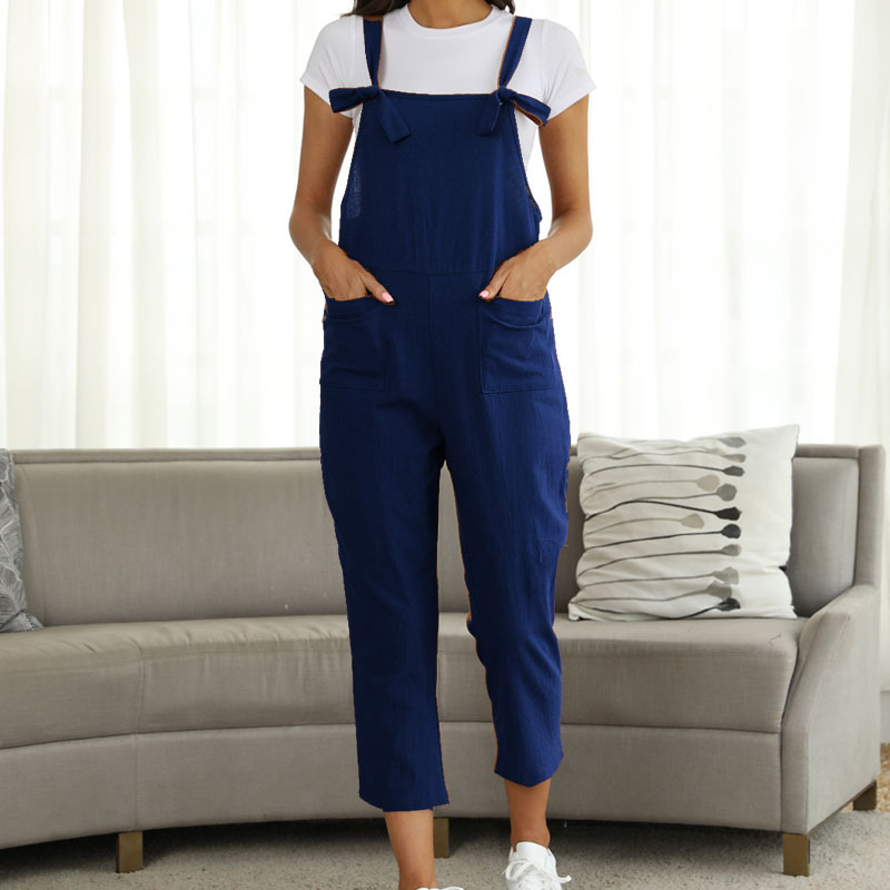 パンツセットアップ カジュアルサロペットワイドパンツ
