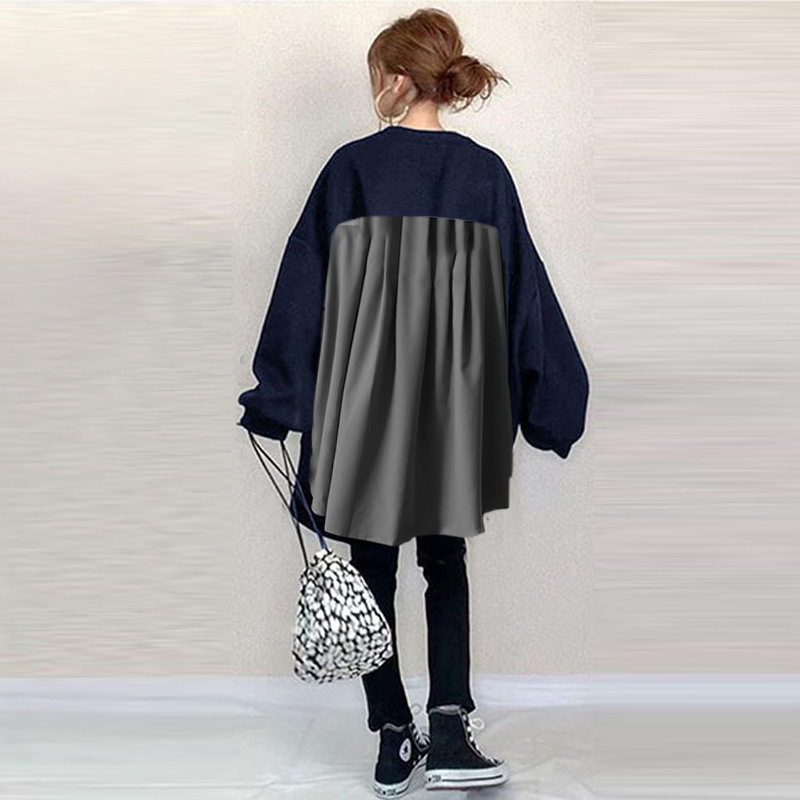 パンツセットアップ バックプリーツ切替ゆるトップスパンツセット